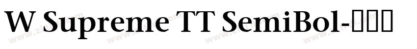 W Supreme TT SemiBol字体转换